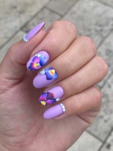 Glitter ombre köröm minta