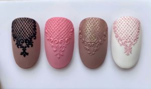 Glitter ombre technika minta