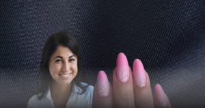 Glitter ombre köröm technika